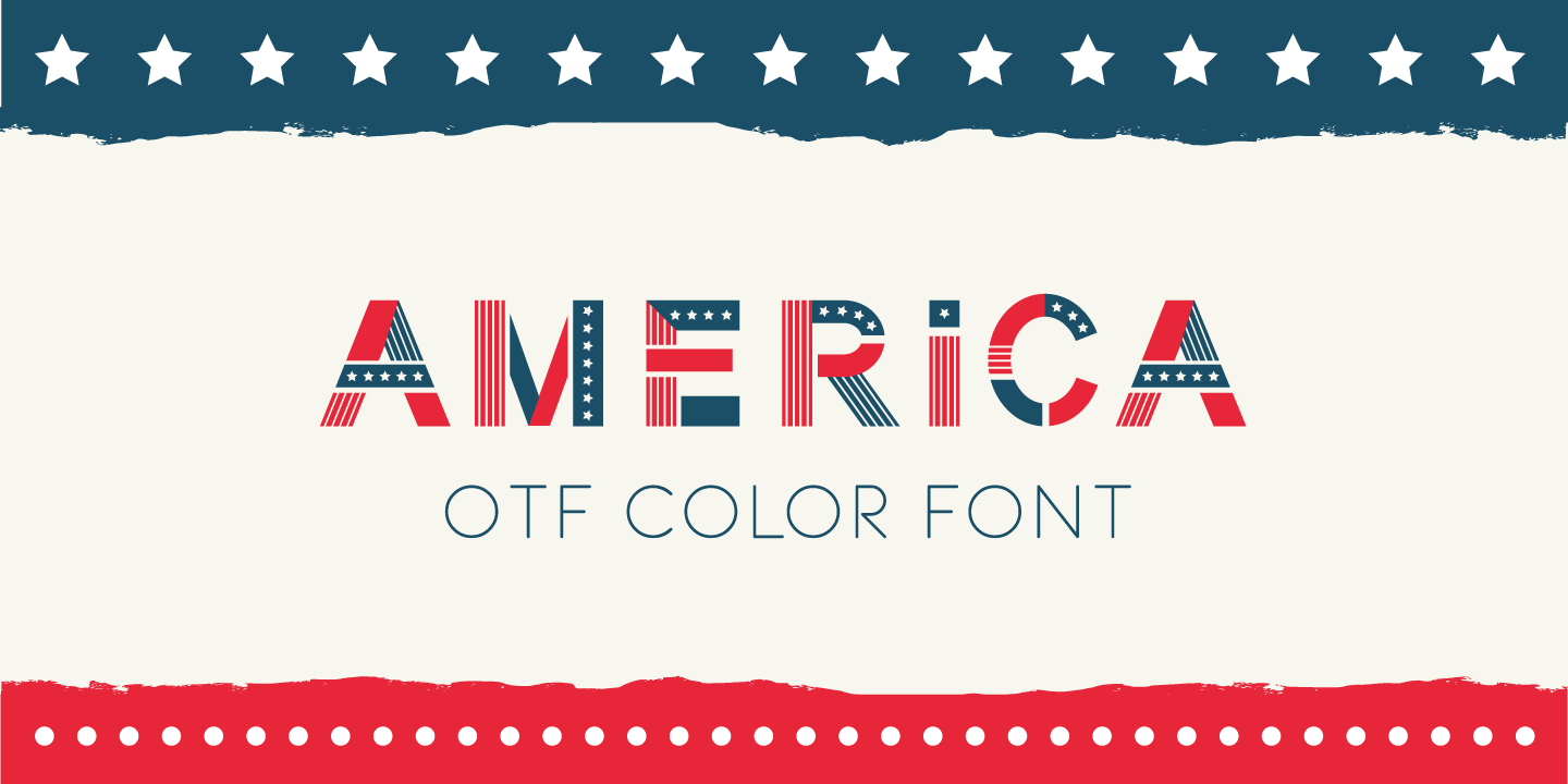 Beispiel einer America Regular-Schriftart